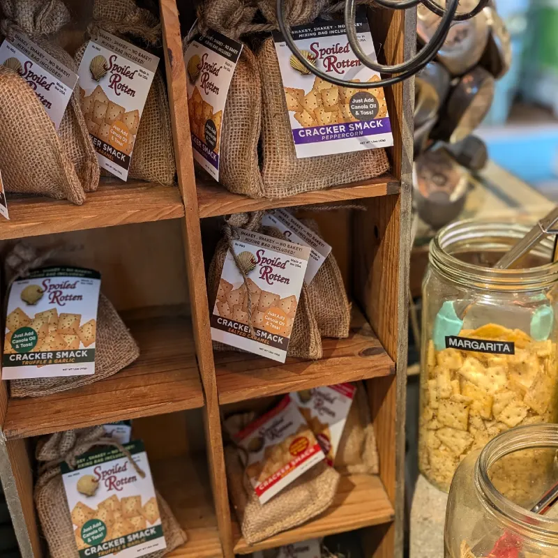 A display of "Cracker Smack" at Spoiled Rotten