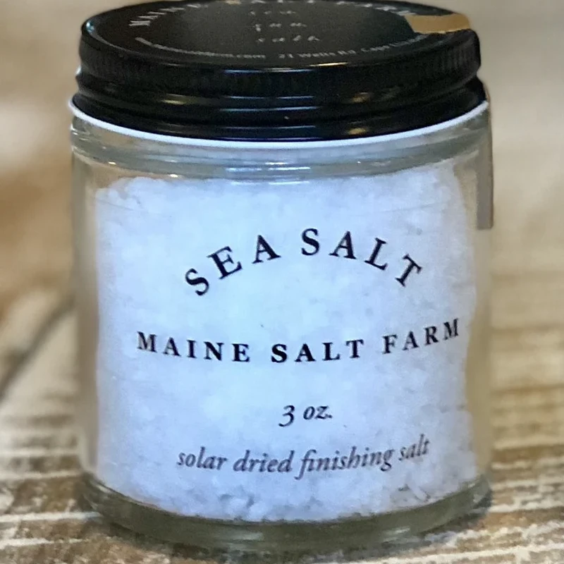 A small container of sea salt